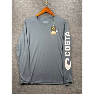 Costa Technical Crew Shirt Men's M NWT Blue Long Sleeve Outdoors Fishing